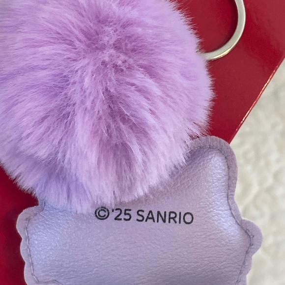 Sanrio Hello Kitty Winking Purple Pom Keychain Bag Charm 2025 New With Tags - Picture 5 of 12